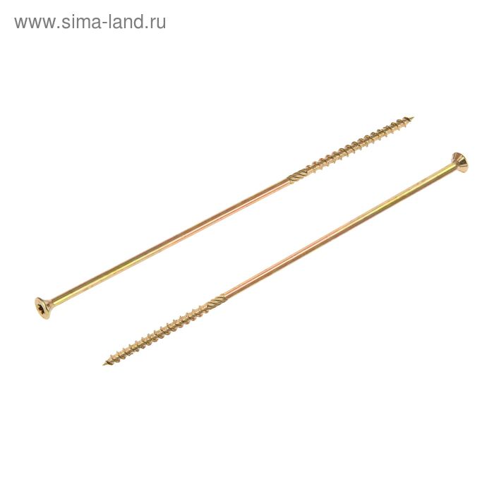 

Саморез конструкционный INFIX, 6х240 мм, потай, Torx30, жёлтый цинк
