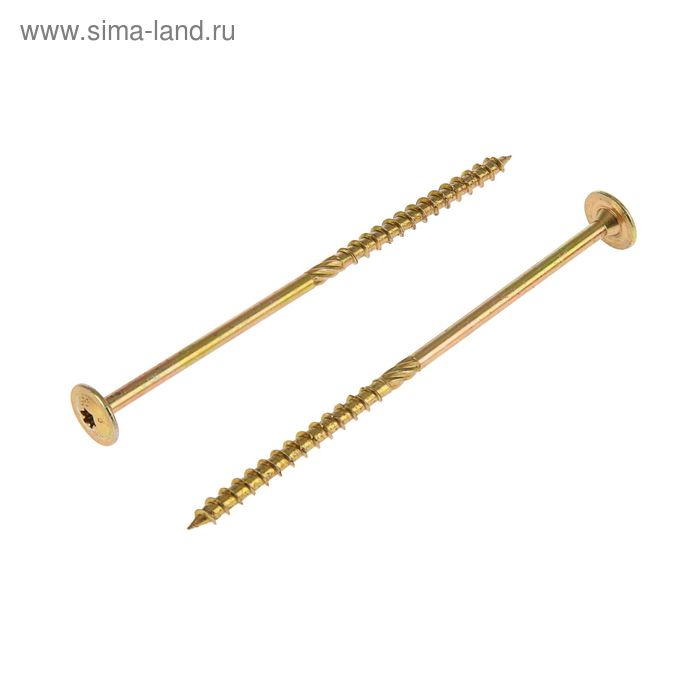 Саморез конструкционный INFIX 8х180 мм тарельчатый Torx40 жёлтый цинк 36₽