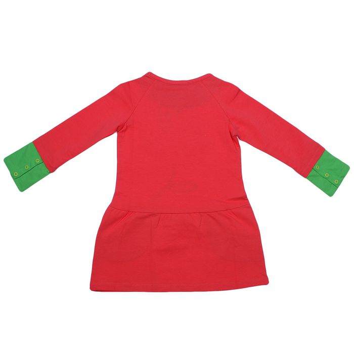 Платье с длинными рукавами для девочки, рост 98-104 см, цвет коралловый