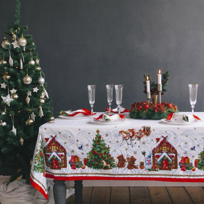Скатерть &quot;Этель&quot; Новогодняя сказка 145х110 см, 100% хл, саржа 190 гр/м2