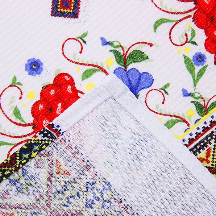 Вафельное полотенце "Collorista" Рябина (зелёный), размер 48х72±2 см