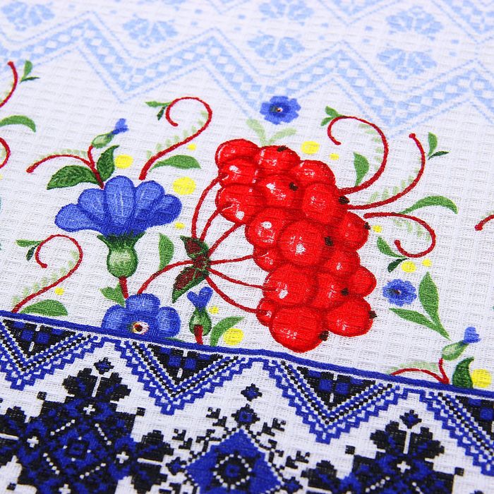 Вафельное полотенце "Collorista" Рябина (синий), размер 48х72±2 см