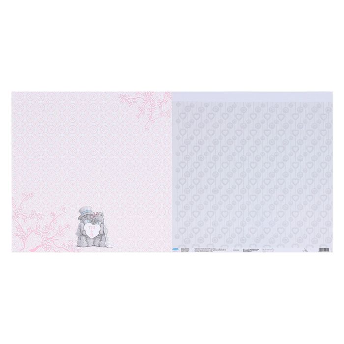 Бумага для скрапбукинга "Ты+Я", 30.5 x 30.5 см, 180 г/м²