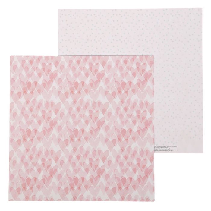 Бумага для скрапбукинга "Любовь навсегда", 30.5 х 30.5 см 180 г/м