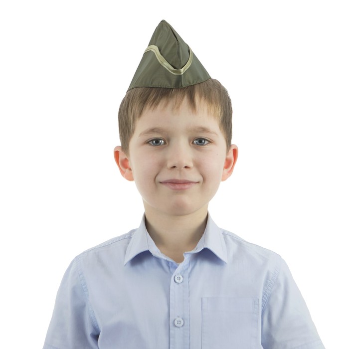 Пилотка детская "Хаки", р-р 52-54 см