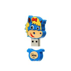 

Флешка Mirex HORSE BLUE, 8 Гб, USB2.0, "лошадь", чт до 25 Мб/с, зап до 15 Мб/с