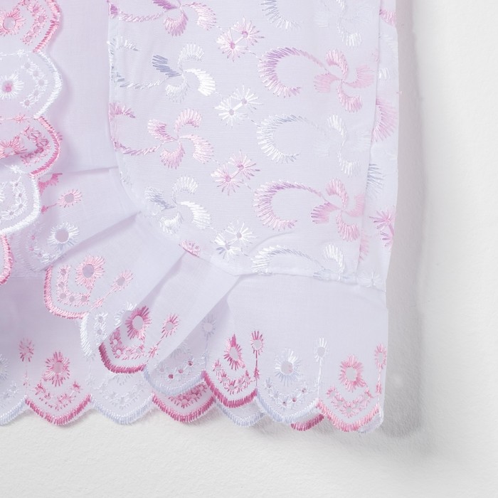 Крестильная рубашка с капюшоном, рост 68 см, цвет розовый 15012_М