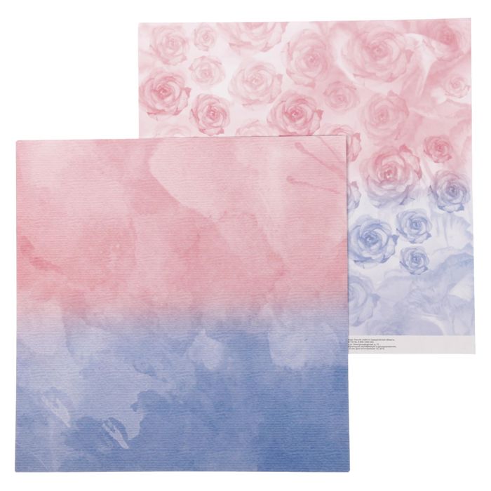 Бумага для скрапбукинга «Розовые бутоны», 30,5 х 30,5 см 180 г/м
