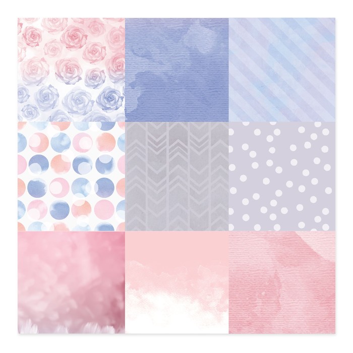 Бумага для скрапбукинга "Мое счастье" 30.5 х 30.5 см 180 г/м