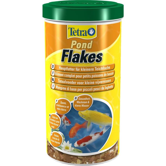 Корм Pond Flakes для прудовых молодых рыб, хлопья, 1 л