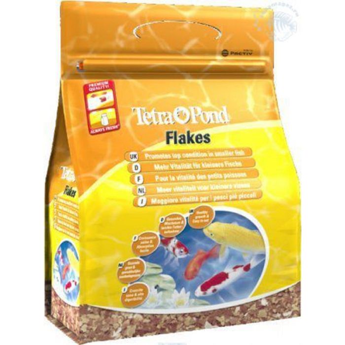Корм Pond Flakes для прудовых молодых рыб, хлопья, 4 л