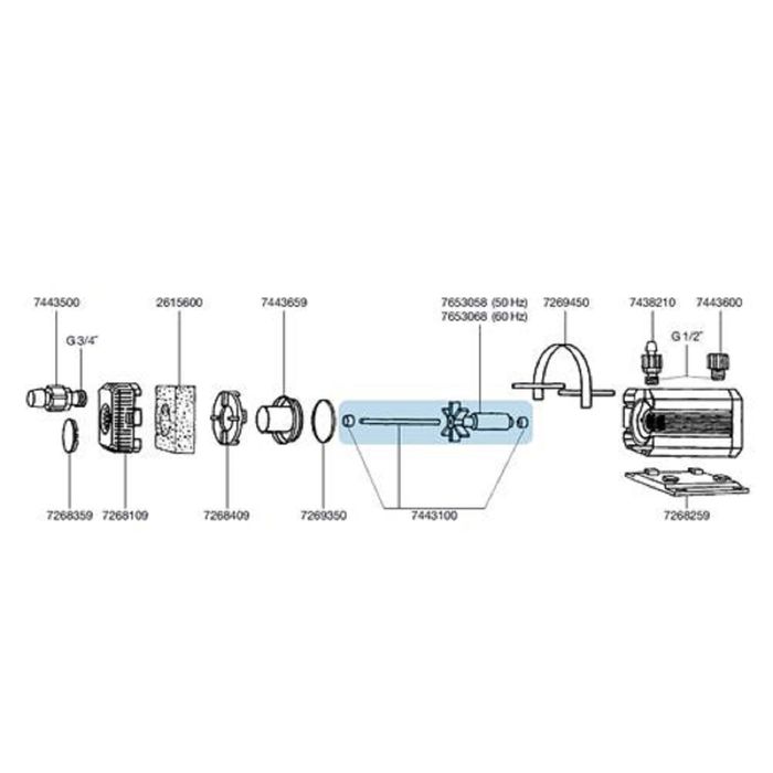 Ось керамическая для помпы EHEIM 1060