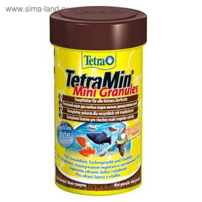 

Корм TetraMin Mini Granules для рыб, мелкие гранулы, 100 мл.