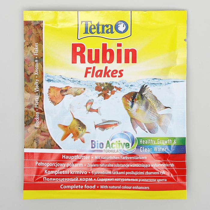 Корм для рыб TetraRubin 12гр пакет хлопья для окраса