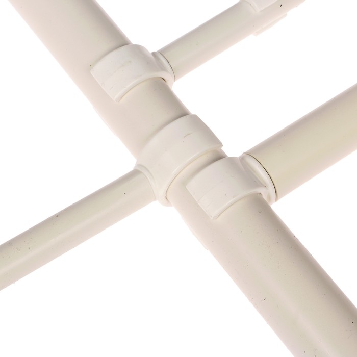 Ограждение декоративное, 62 х 106 см, 2 секции, пластик, белый, «Кипр-1»