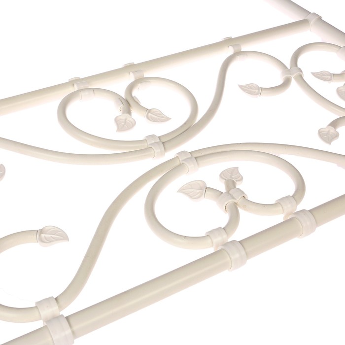 Ограждение декоративное, 47 х 100 см, 1 секция, пластик, белое, «Мальта-1»