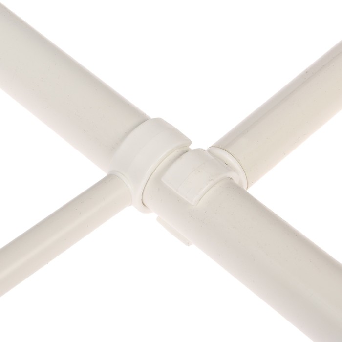 Ограждение декоративное, 47 х 100 см, 1 секция, пластик, белое, «Мальта-1»