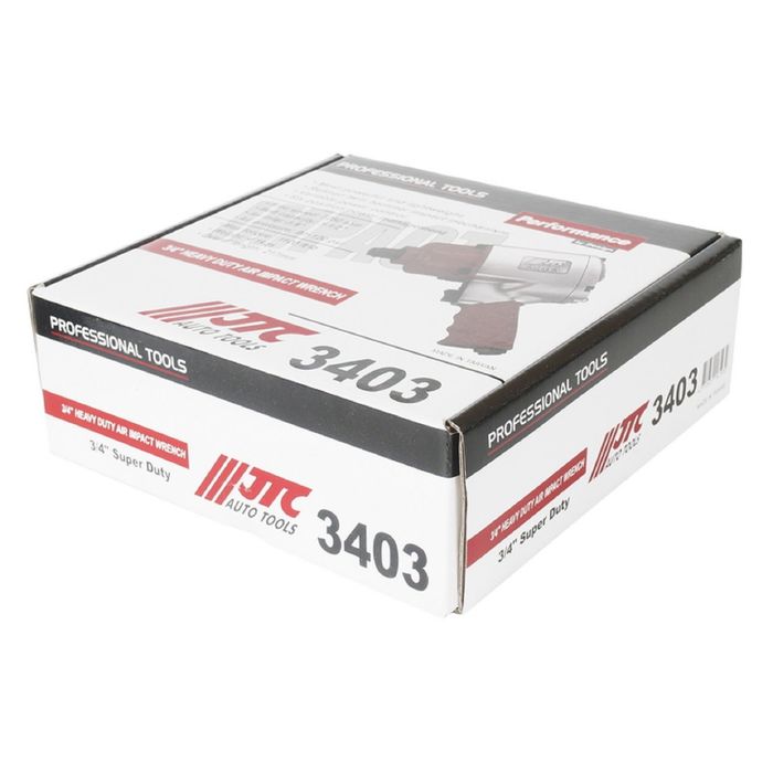 Пневмогайковерт JTC, JTC-3403, ударный, усиленный, 3/4", 90-120 PSI, 7250 об/мин
