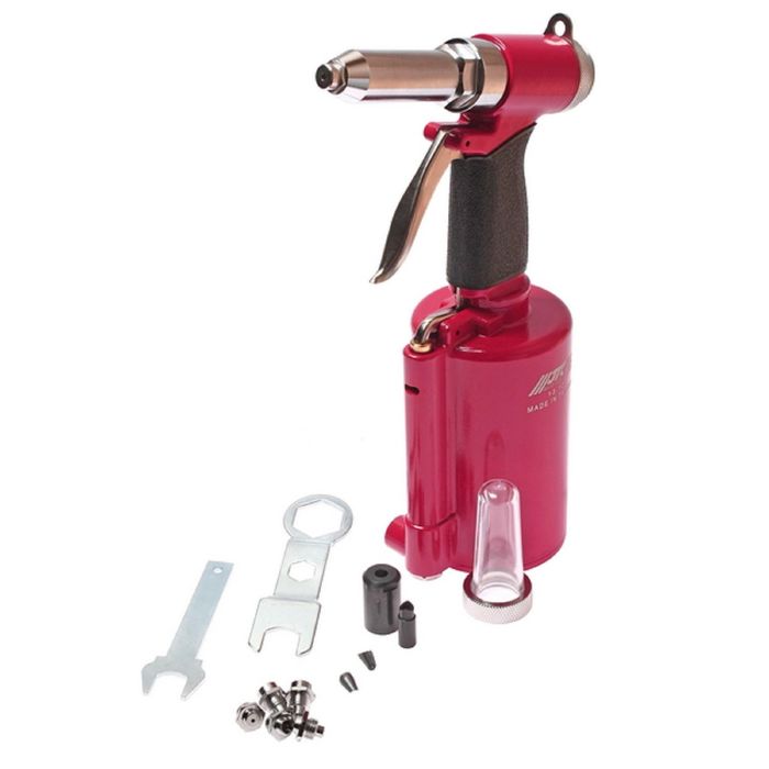 Заклепочник JTC, JTC-5114, 1/4", пневматический, усиленный, шток 19 мм, 260х90х325 мм