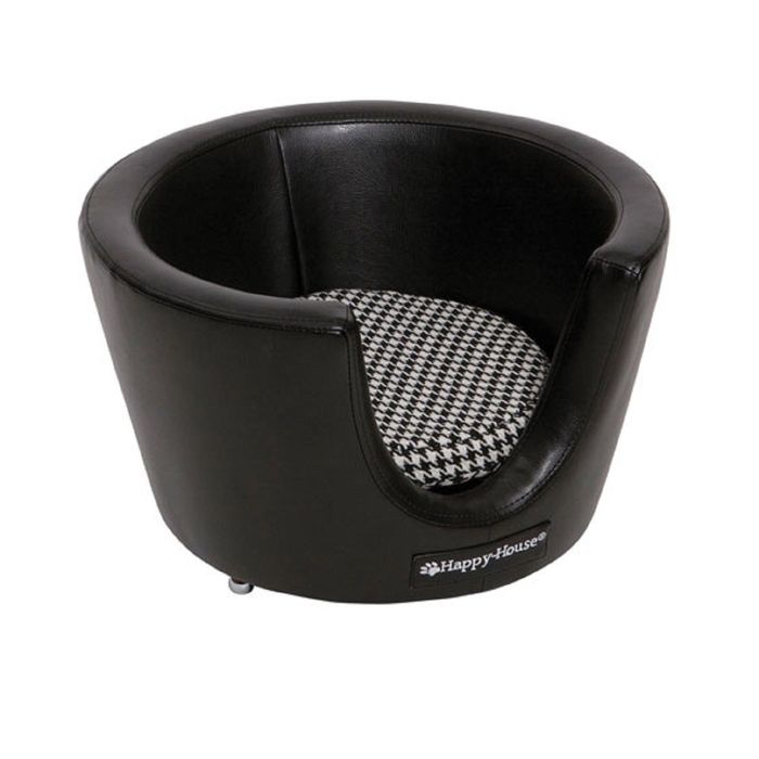 Корзина BLACK &amp; WHITE для животных, 55 х 55 х 33 см (M), кожа, цвет черный