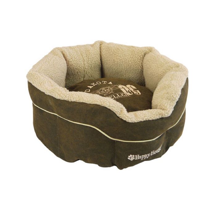 Корзина круглая DAKOTA для животных, 46 х 46 х 21 см (S), цвет темно-коричневая