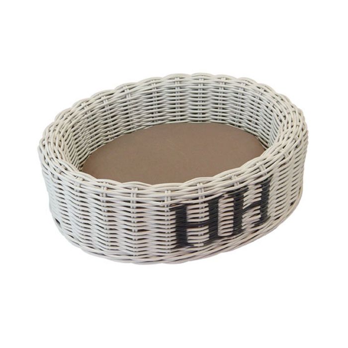 Корзина плетеная RATTAN для животных, 65 х 55 х 20 см, цвет белый