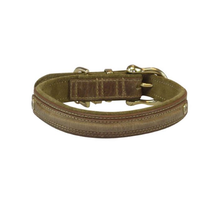 Ошейник LUXURY, 48-55 х 3,5 х 0,5 см (XL), кожа, коньячный