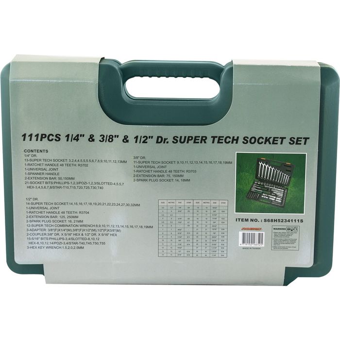 Универсальный набор инструмента Jonnesway S68H5234111S, 111 предметов