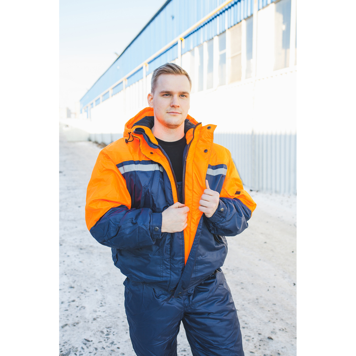 Костюм утеплённый "Стим", размер 52-54, рост 182-188 см, цвет оранжевый