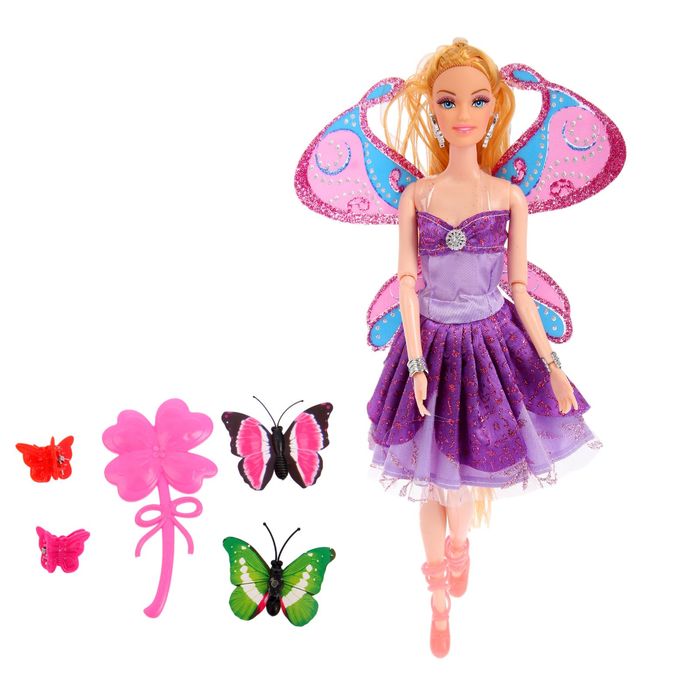 Кукла шарнирная "Фиалка" с аксессуарами, МИКС