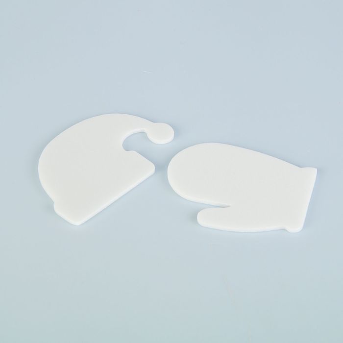 Форма из пенопласта "Варежка и колпак", 10 х 0.3 см, набор 10 шт