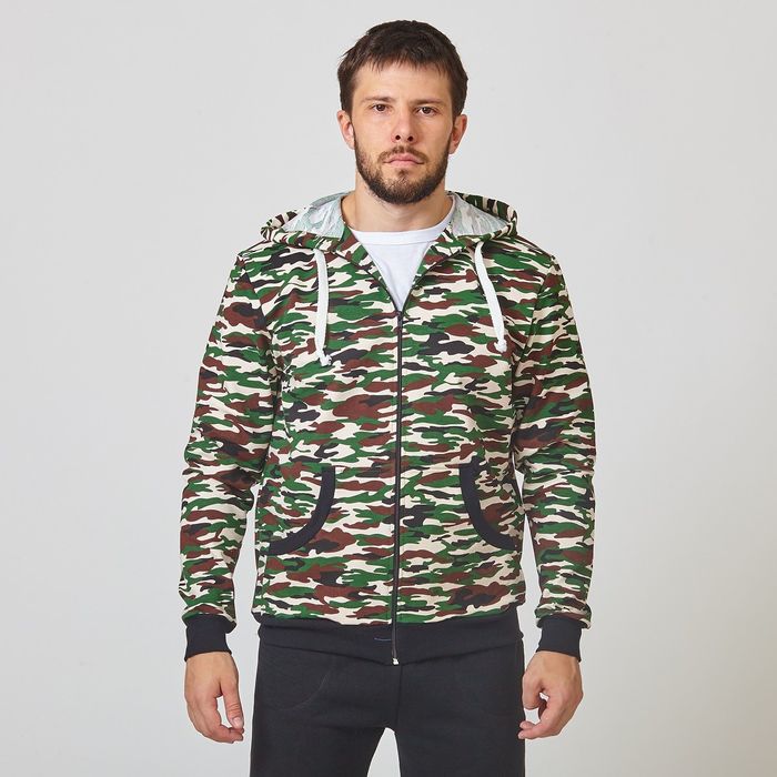 Толстовка мужская 310/1, цвет камуфляж, рост 176, размер 52
