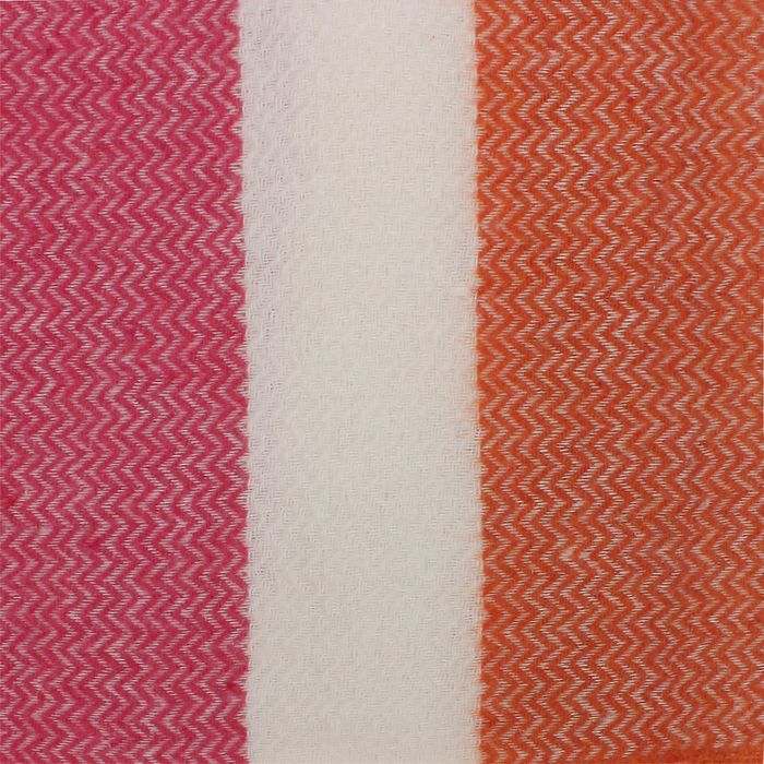 Плед шерстяной Лондон, 140х200, бел/оранж/мал/гол, 10% шерсть, 20% хл, пан 30%, пэ40%