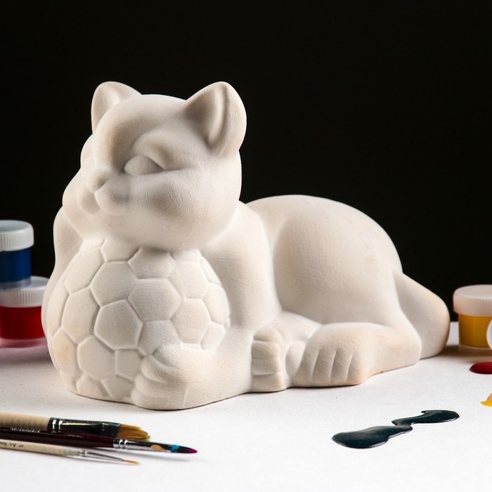 Копилка-раскраска "Кошка футболист"