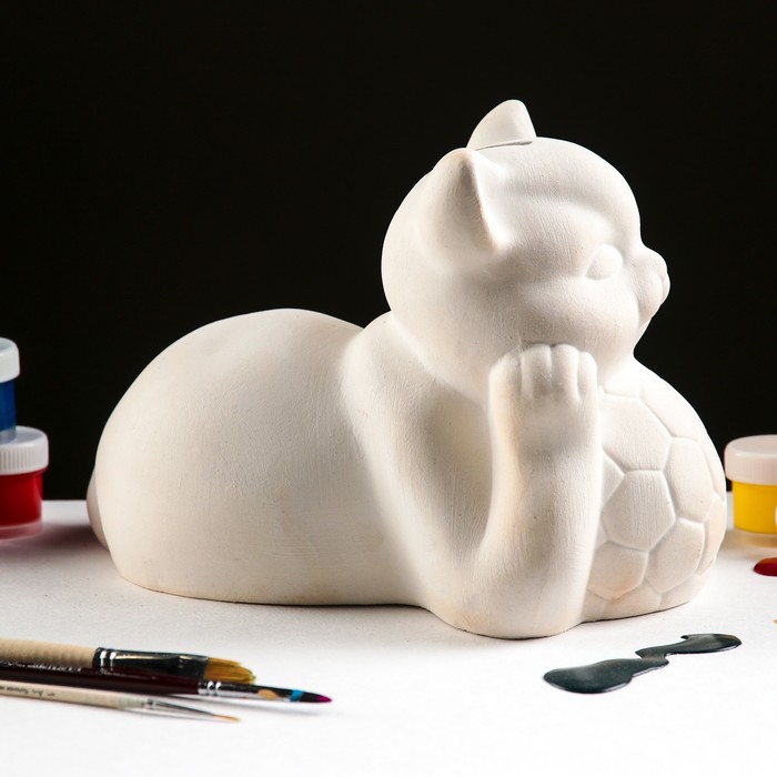 Копилка-раскраска "Кошка футболист"