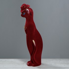 

Копилка "Багира в шляпе", покрытие флок, бордовая, 43 см