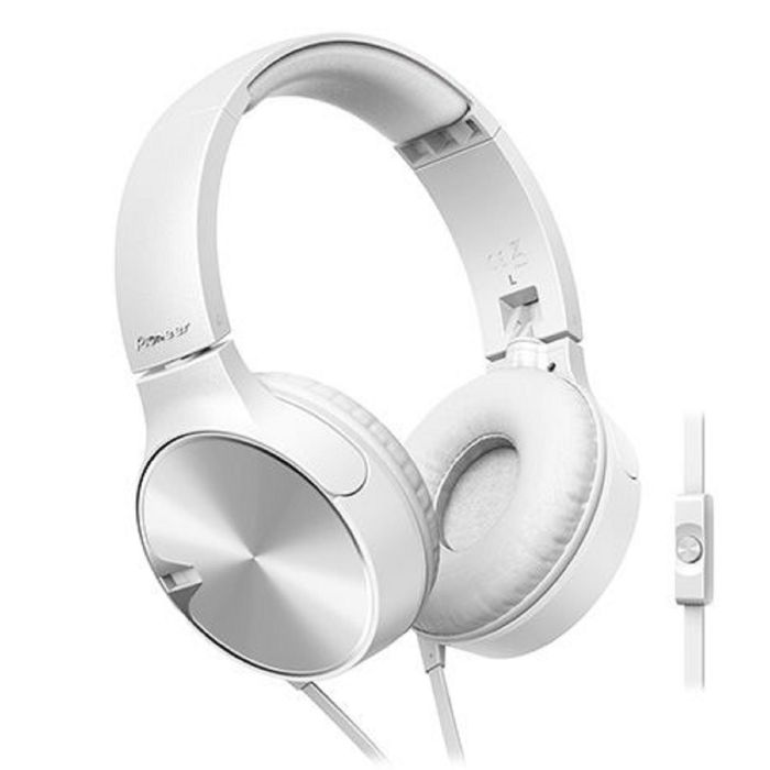 Наушники Pioneer SE-MJ722T-W, накладные, оголовье, провод 1.2 м, белые