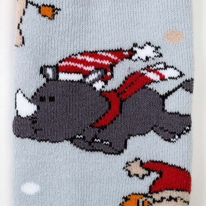 Колготки детские плюшевые ПФС70-2308, цвет светло-серый, рост 86-92 см