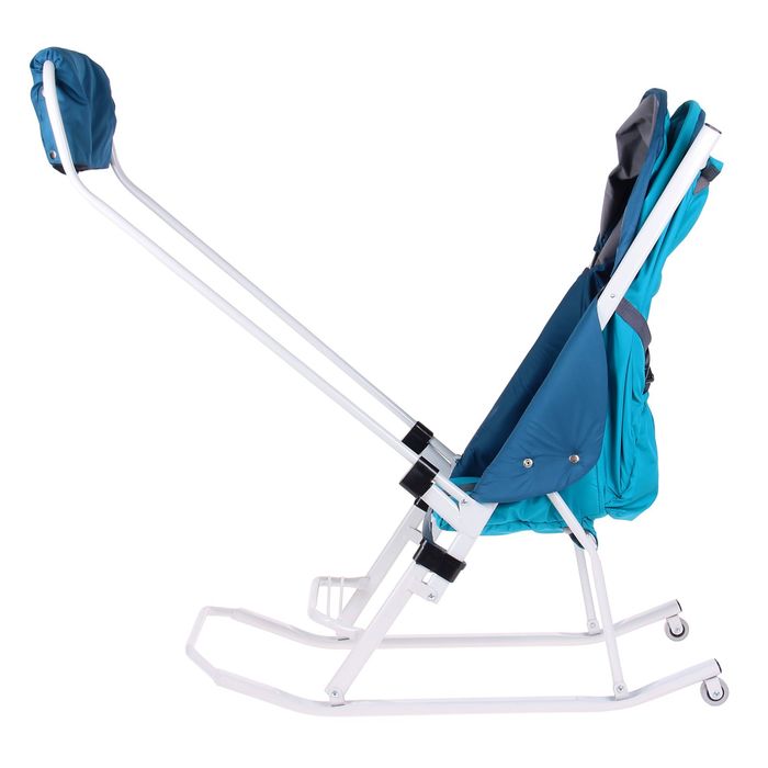 Санки-коляска "Изумрудный Лес", цвет синий