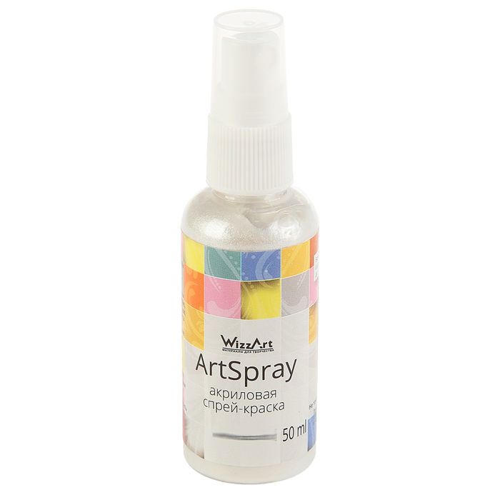 Спрей-краска Pearl 50 мл WizzArt Spray Снежный перламутровый SR1.50