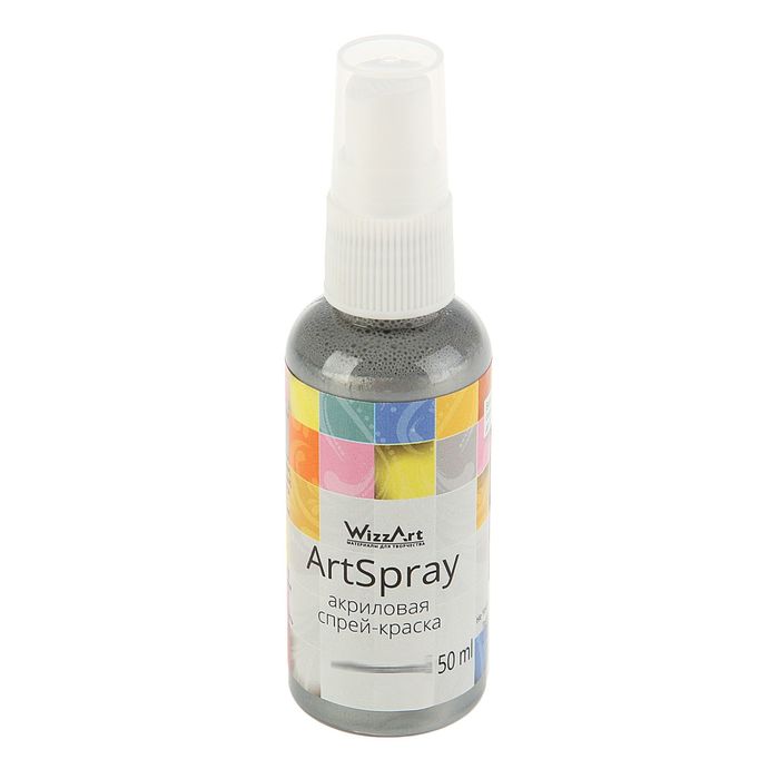 Спрей-краска Metallic 50 мл WizzArt Spray Серебро Светлое SM12.50