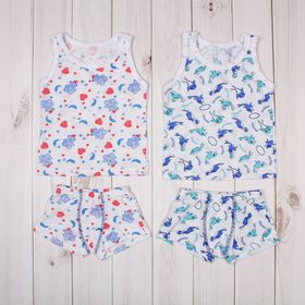 

Комплект для мальчика (майка, трусы), рост 92-98 см, принт МИКС