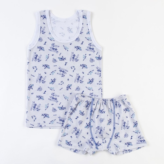 Комплект для мальчика (майка, трусы), рост 116-122 см, принт МИКС