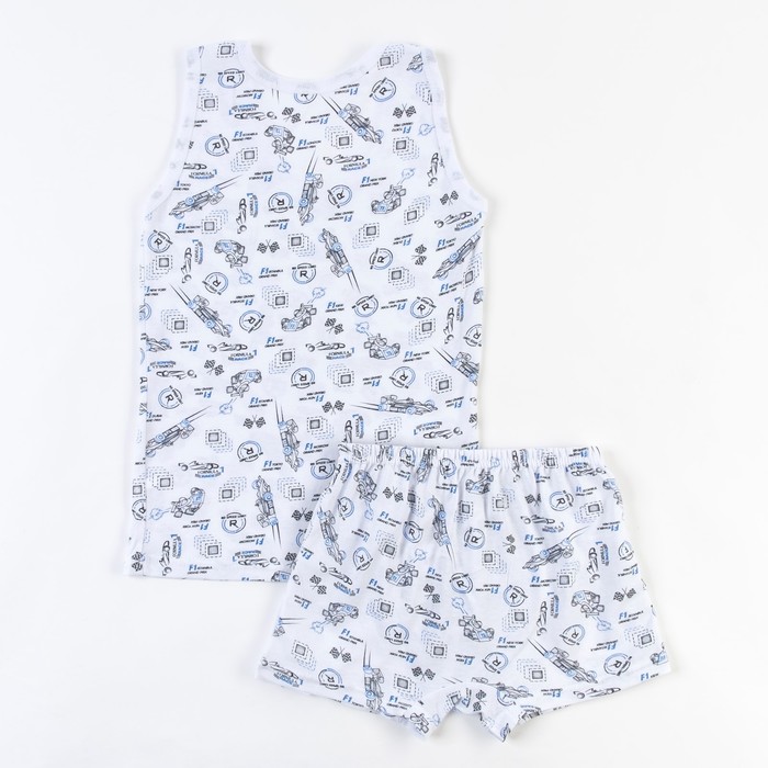 Комплект для мальчика (майка, трусы), рост 128-134 см, принт МИКС