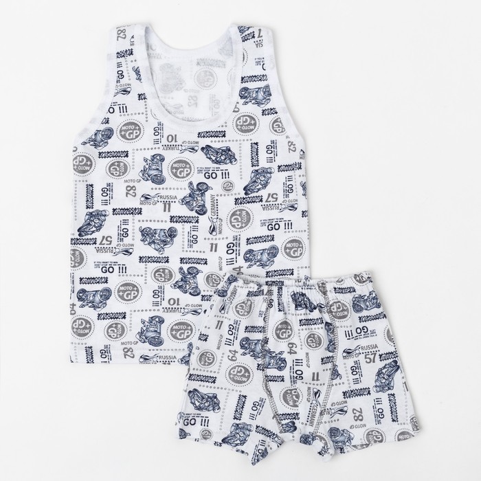 Комплект для мальчика (майка, трусы), рост 128-134 см, принт МИКС