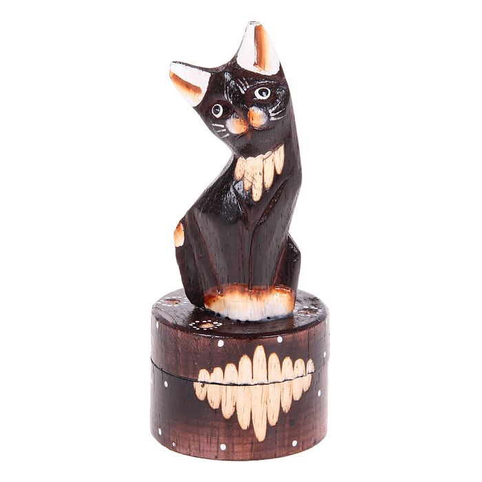 Шкатулка дерево "Кошка"  15 см
