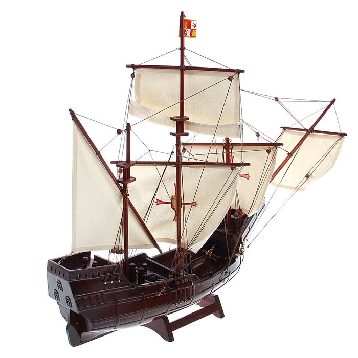 Корабль сувенирный на подставке, под тёмное дерево, 75 × 15 × 58 см
