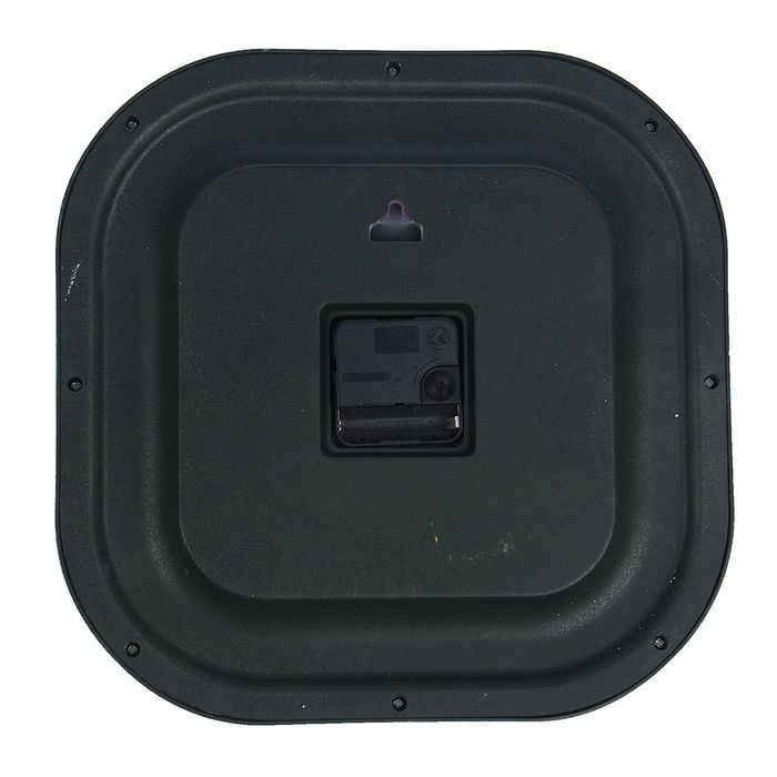 Часы настенные "Птичка на ветке", квадратные с закруглёнными углами, 30 × 30 см, рама синяя