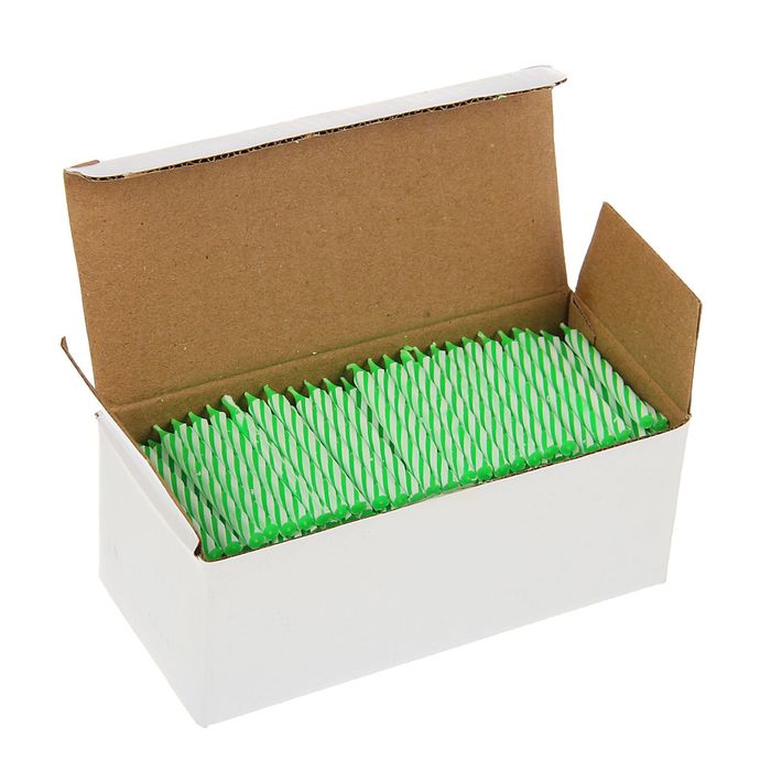 Свеча в торт, зелёная, (набор 288 шт)