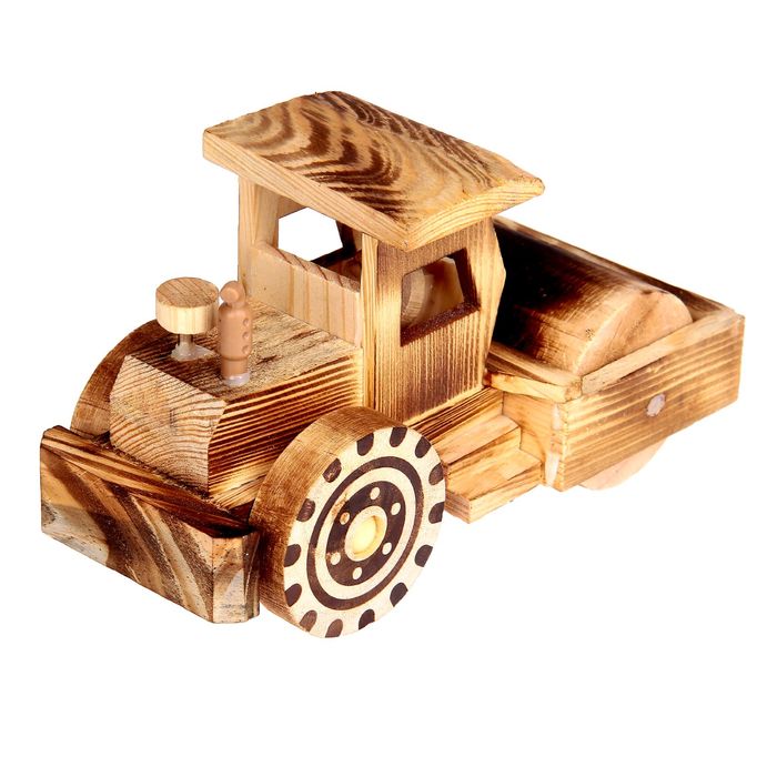 Сувенир из дерева "Асфальтоукладчик"